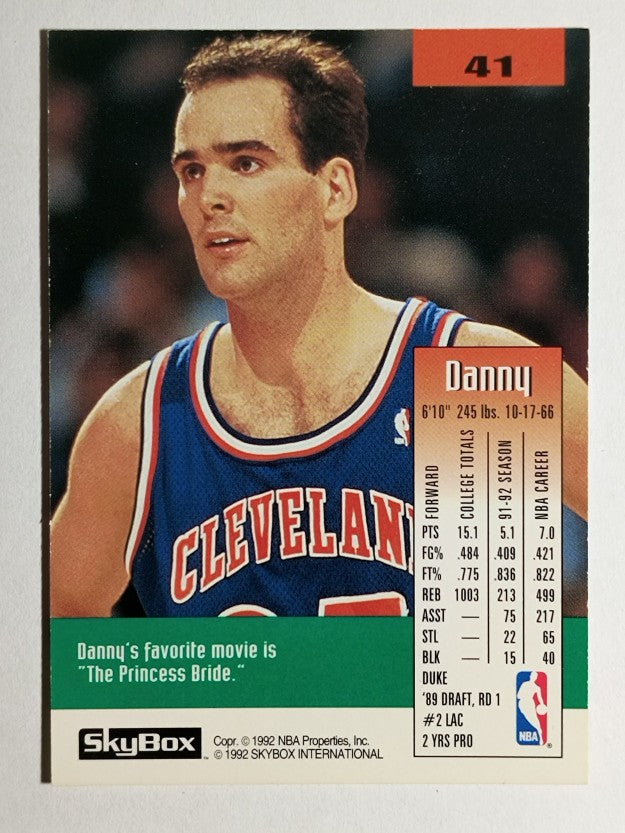 1992-93 SkyBox #41 Danny Ferry