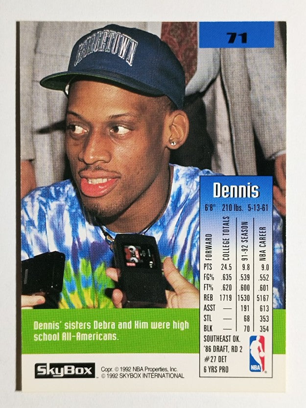 1992-93 SkyBox #71 Dennis Rodman (NM)