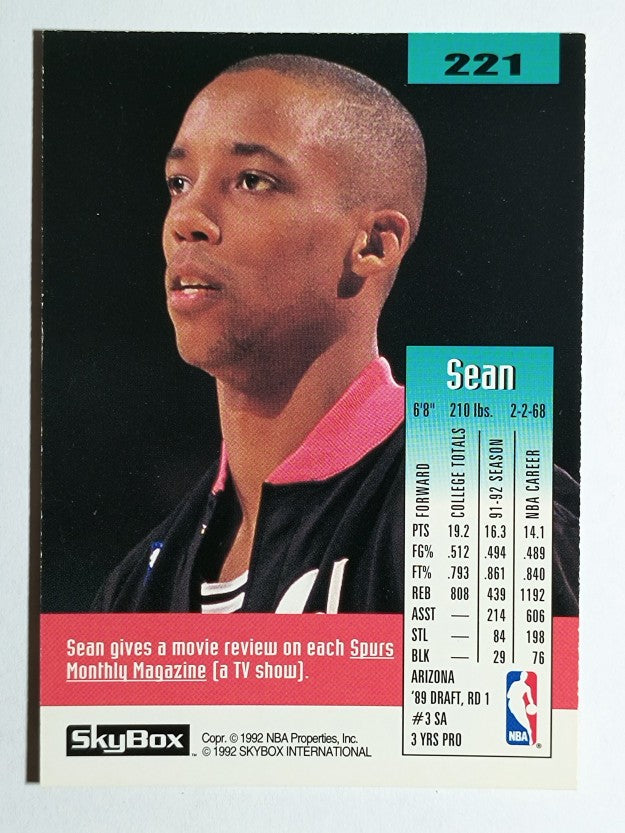 1992-93 SkyBox #221 Sean Elliott