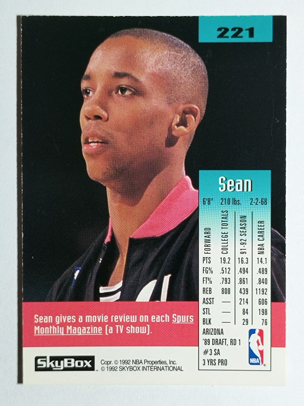1992-93 SkyBox #221 Sean Elliott
