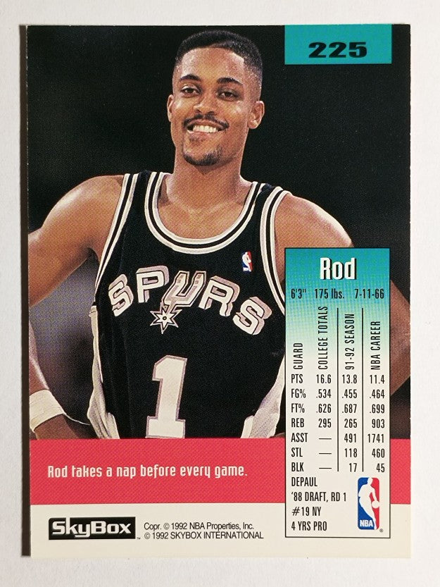 1992-93 SkyBox #225 Rod Strickland