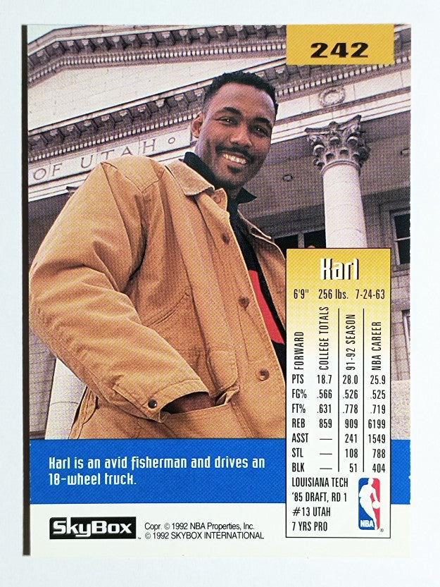 1992-93 SkyBox #242 Karl Malone