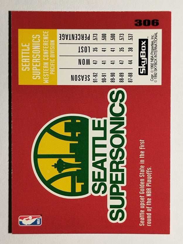 1992-93 SkyBox #306 Shawn Kemp TT