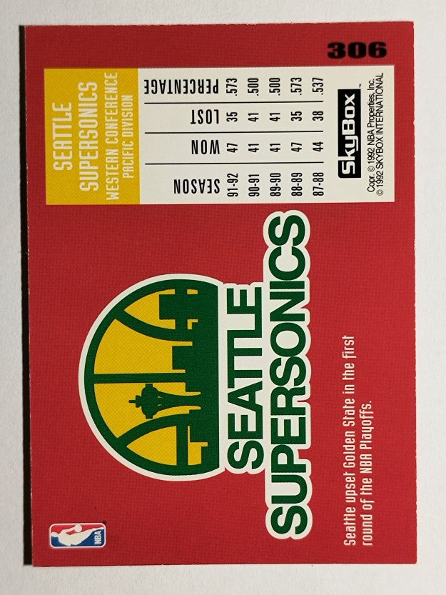 1992-93 SkyBox #306 Shawn Kemp TT