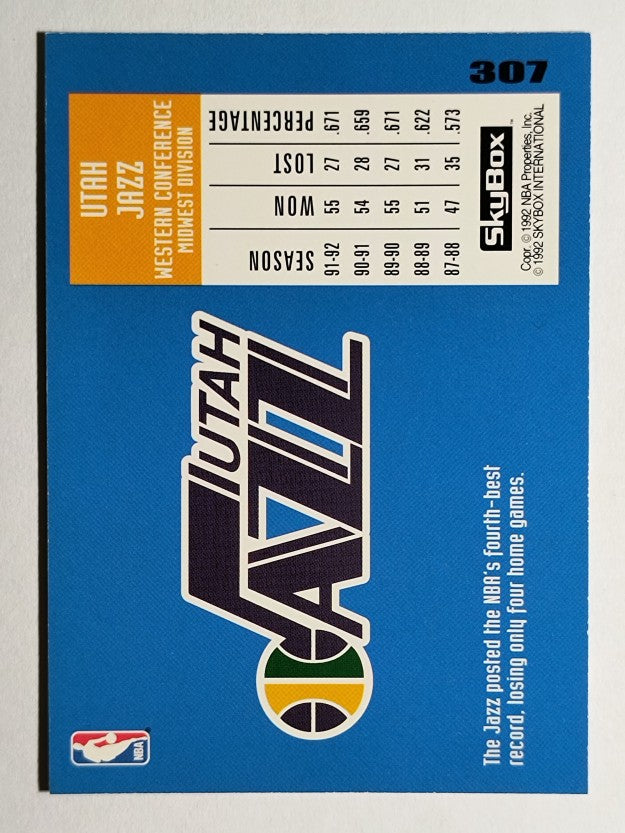 1992-93 SkyBox #307 John Stockton TT