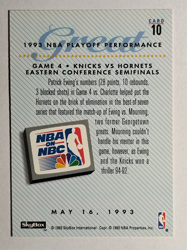 1993-94 SkyBox Premium #10 Patrick Ewing PO