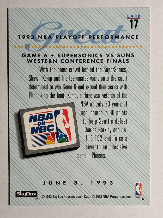 1993-94 SkyBox Premium #17 Shawn Kemp PO