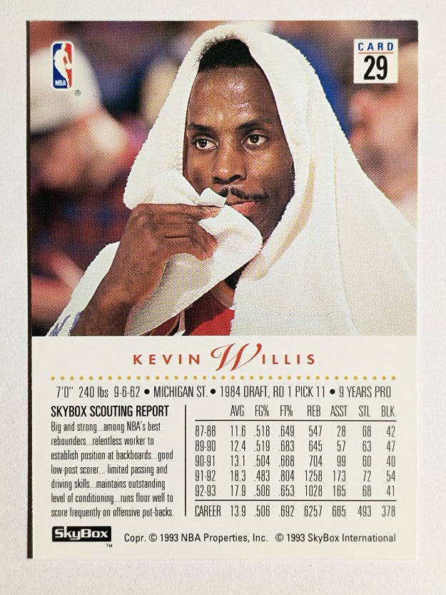 1993-94 SkyBox Premium #29 Kevin Willis
