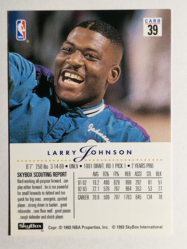 1993-94 SkyBox Premium #39 Larry Johnson