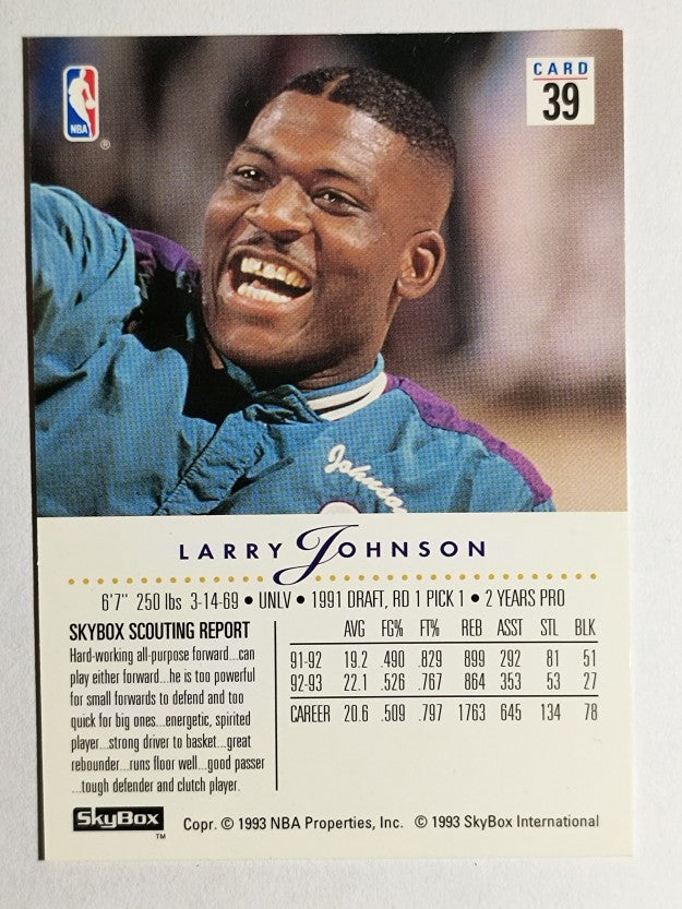 1993-94 SkyBox Premium #39 Larry Johnson