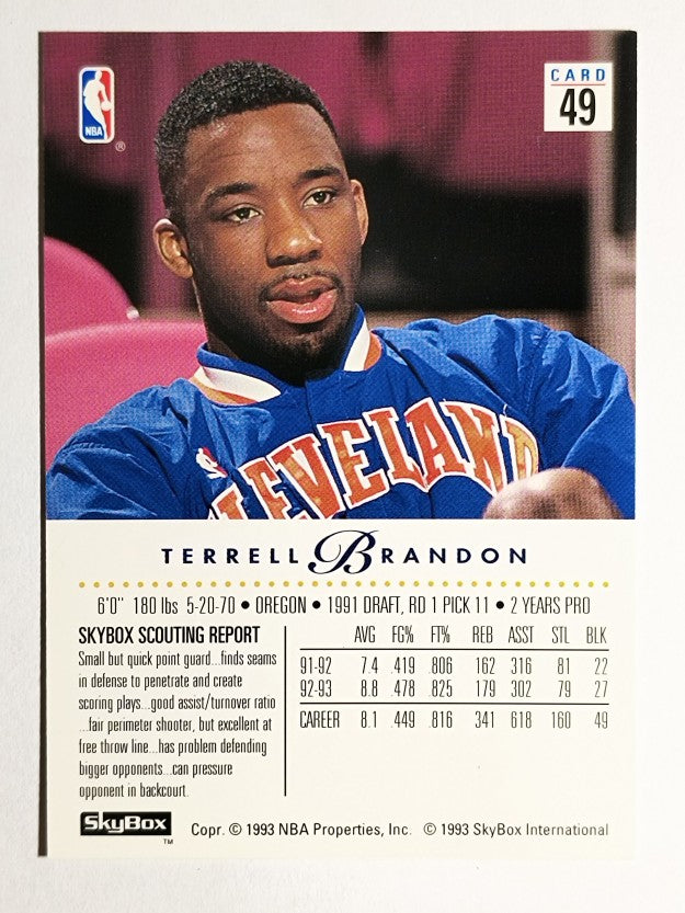 1993-94 SkyBox Premium #49 Terrell Brandon