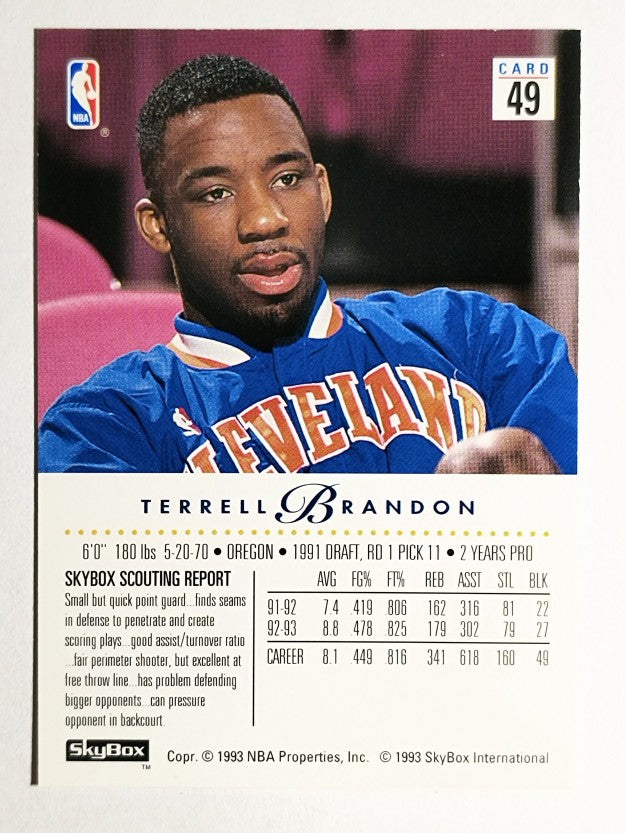 1993-94 SkyBox Premium #49 Terrell Brandon
