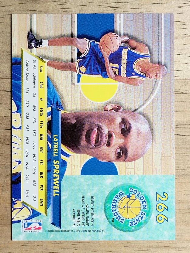 1992-93 Ultra #266 Latrell Sprewell RC