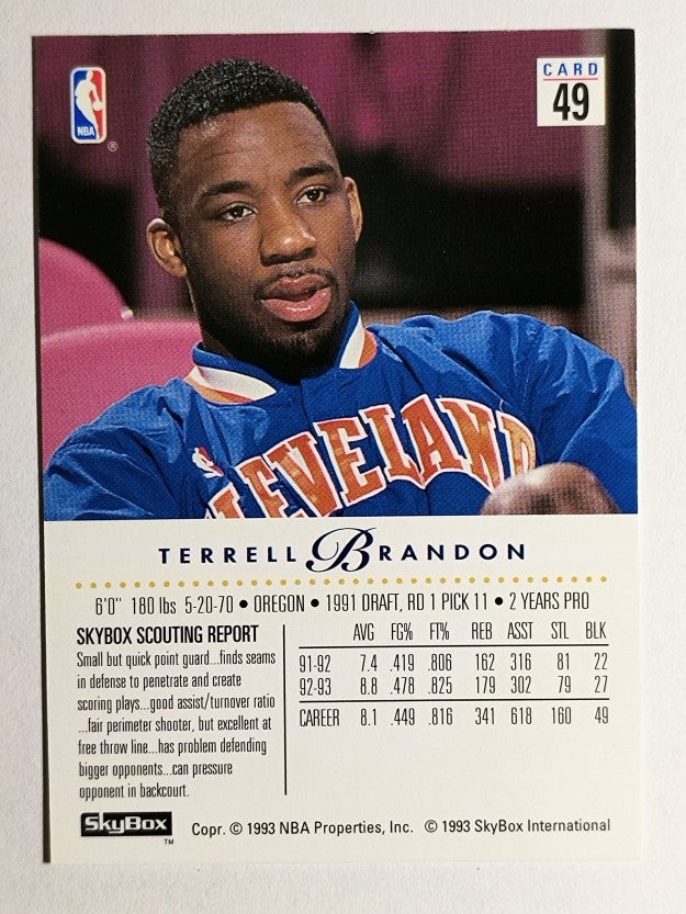 1993-94 SkyBox Premium #49 Terrell Brandon