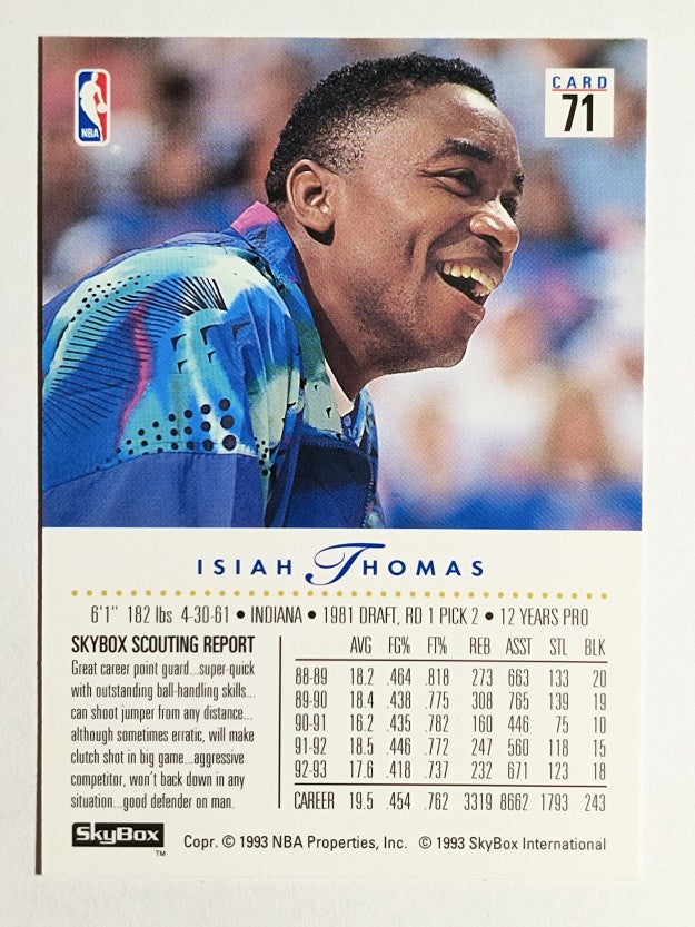 1993-94 SkyBox Premium #71 Isiah Thomas