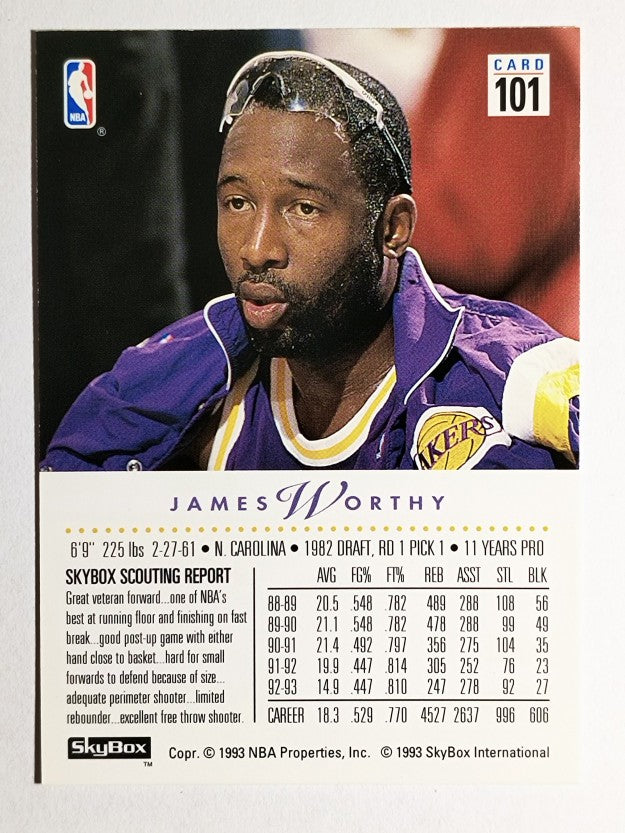 1993-94 SkyBox Premium #101 James Worthy