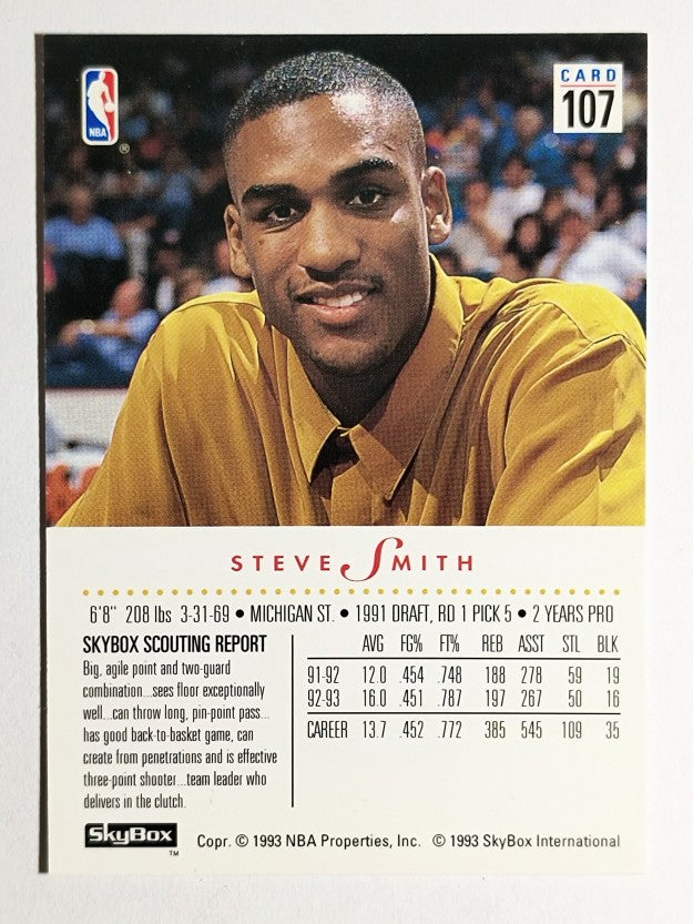 1993-94 SkyBox Premium #107 Steve Smith