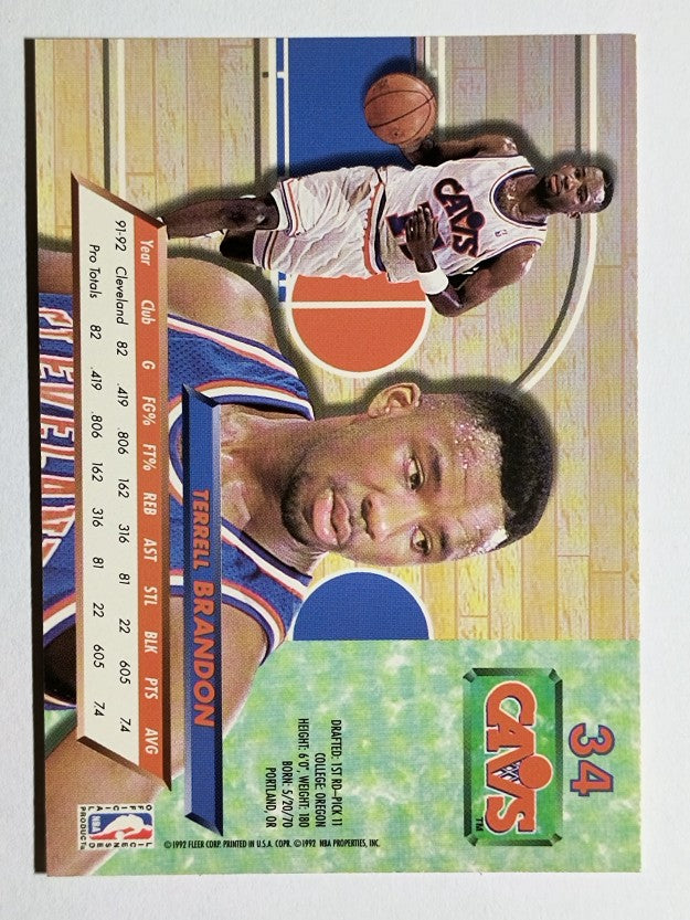 1992-93 Ultra #34 Terrell Brandon