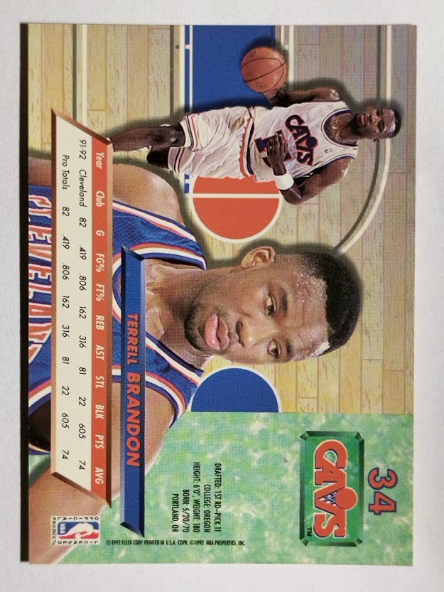 1992-93 Ultra #34 Terrell Brandon
