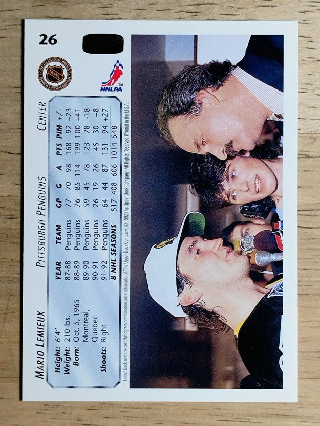 1992-93 Upper Deck #26 Mario Lemieux