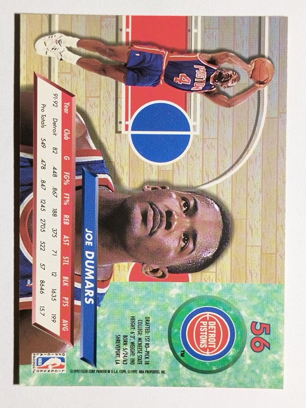 1992-93 Ultra #56 Joe Dumars