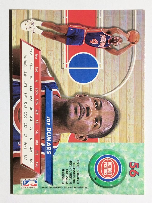 1992-93 Ultra #56 Joe Dumars