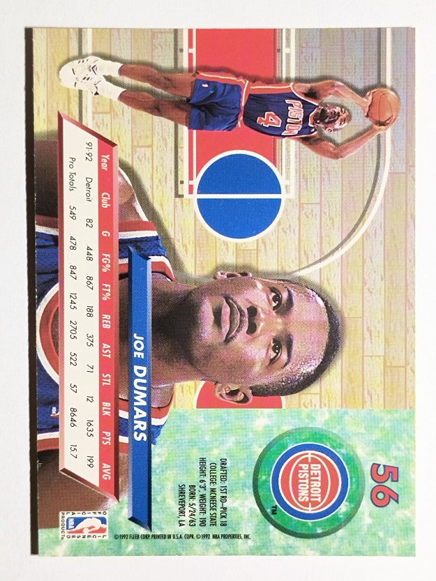 1992-93 Ultra #56 Joe Dumars