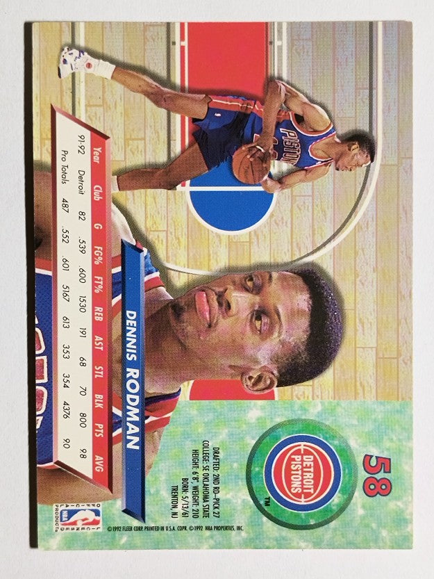 1992-93 Ultra #58 Dennis Rodman