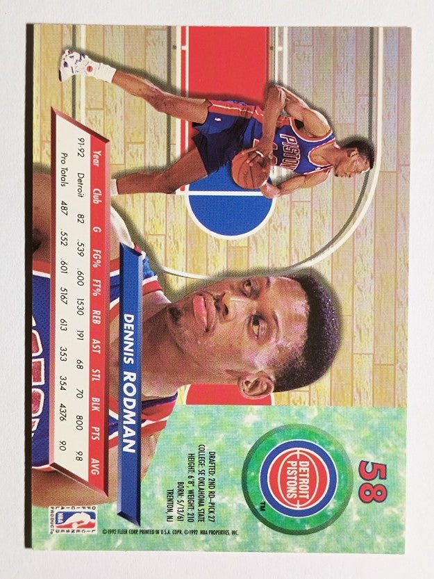 1992-93 Ultra #58 Dennis Rodman