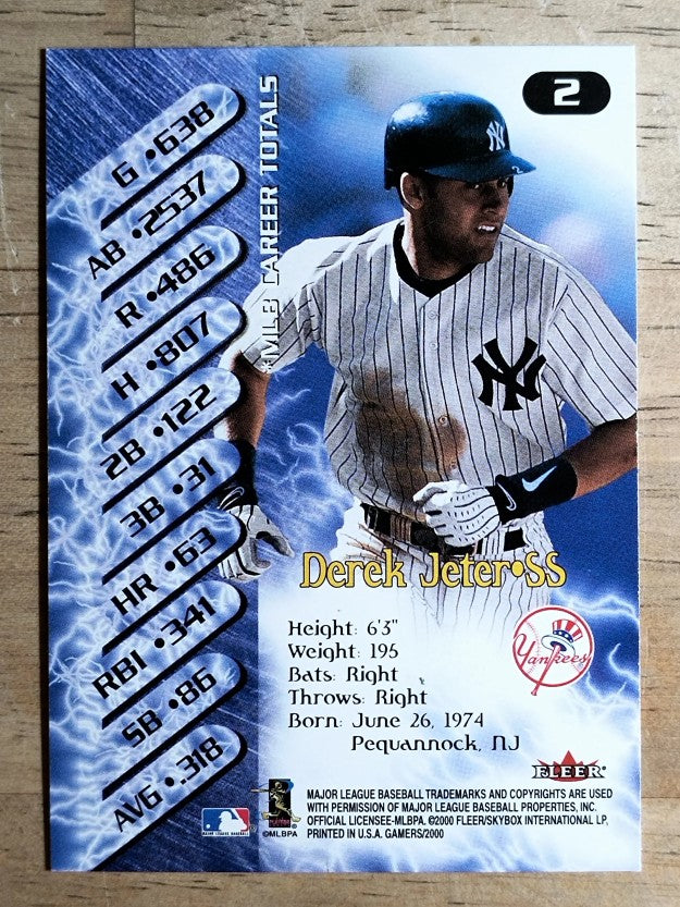 2000 Fleer Gamers #2 Derek Jeter
