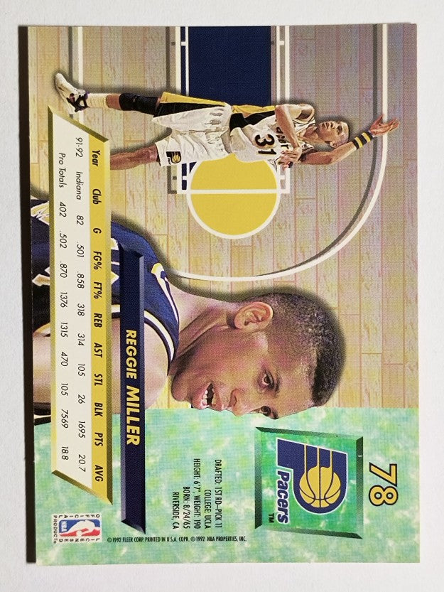1992-93 Ultra #78 Reggie Miller