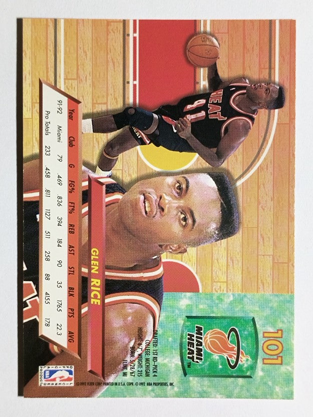 1992-93 Ultra #101 Glen Rice