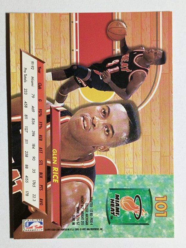 1992-93 Ultra #101 Glen Rice