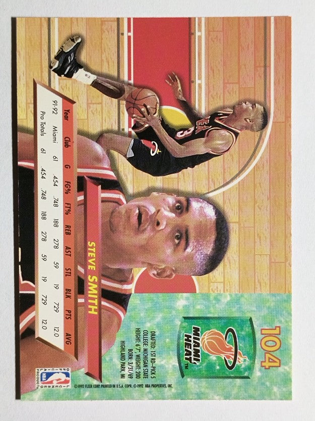 1992-93 Ultra #104 Steve Smith