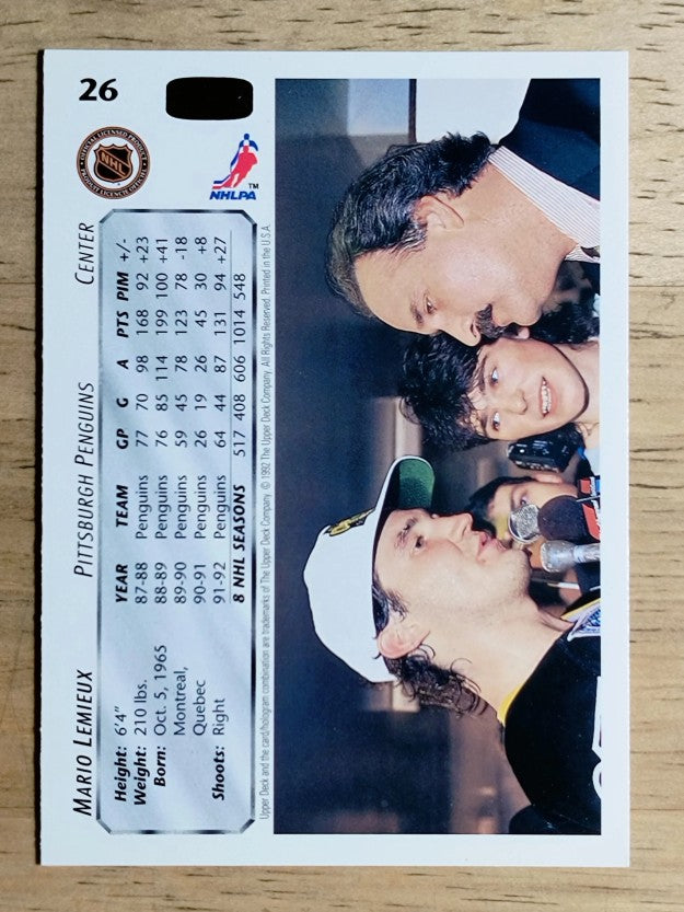1992-93 Upper Deck #26 Mario Lemieux