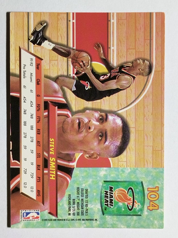 1992-93 Ultra #104 Steve Smith
