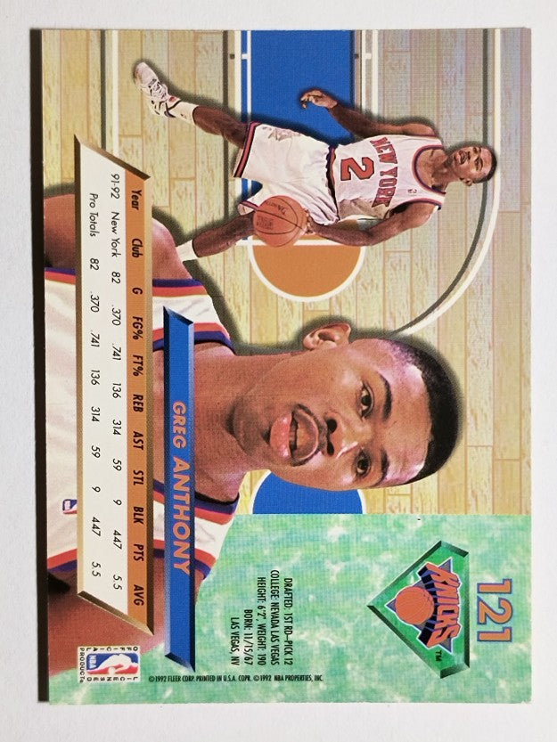 1992-93 Ultra #121 Greg Anthony