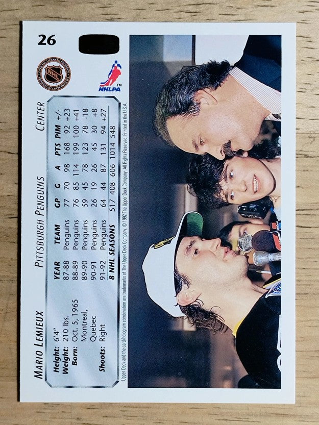 1992-93 Upper Deck #26 Mario Lemieux