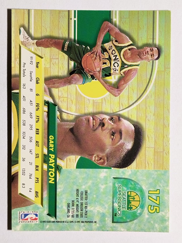 1992-93 Ultra #175 Gary Payton