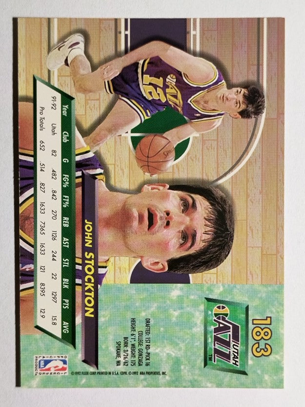 1992-93 Ultra #183 John Stockton