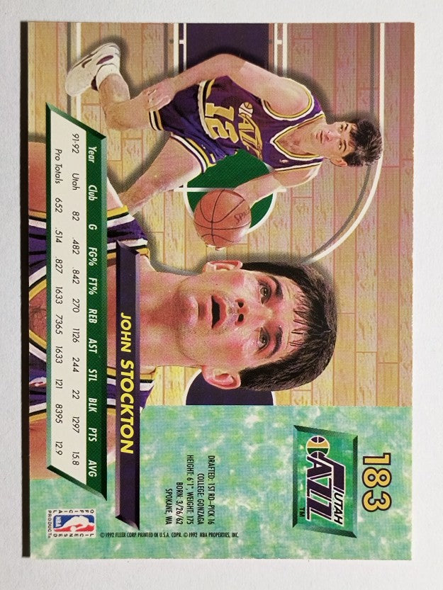 1992-93 Ultra #183 John Stockton