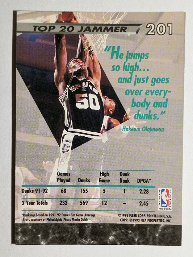 1992-93 Ultra #201 David Robinson JS