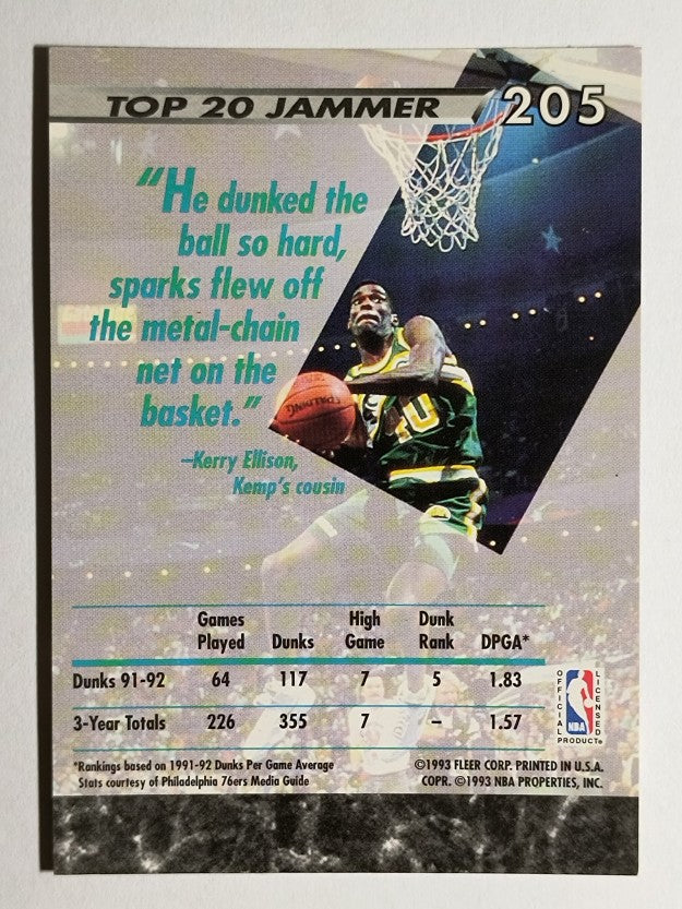 1992-93 Ultra #205 Shawn Kemp JS