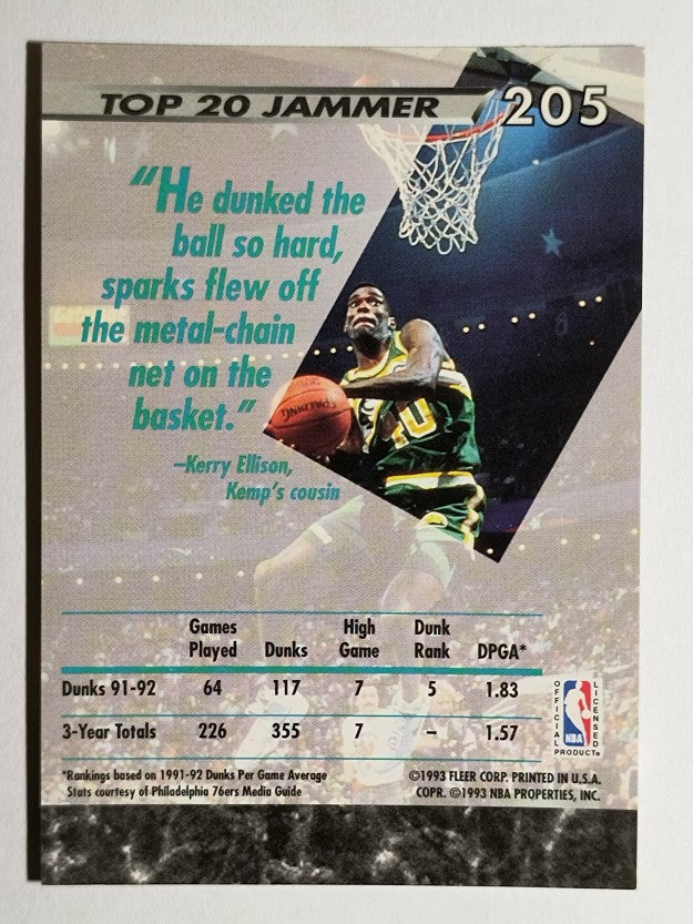 1992-93 Ultra #205 Shawn Kemp JS