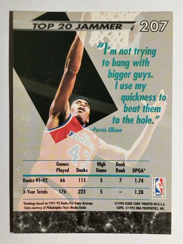 1992-93 Ultra #207 Pervis Ellison JS