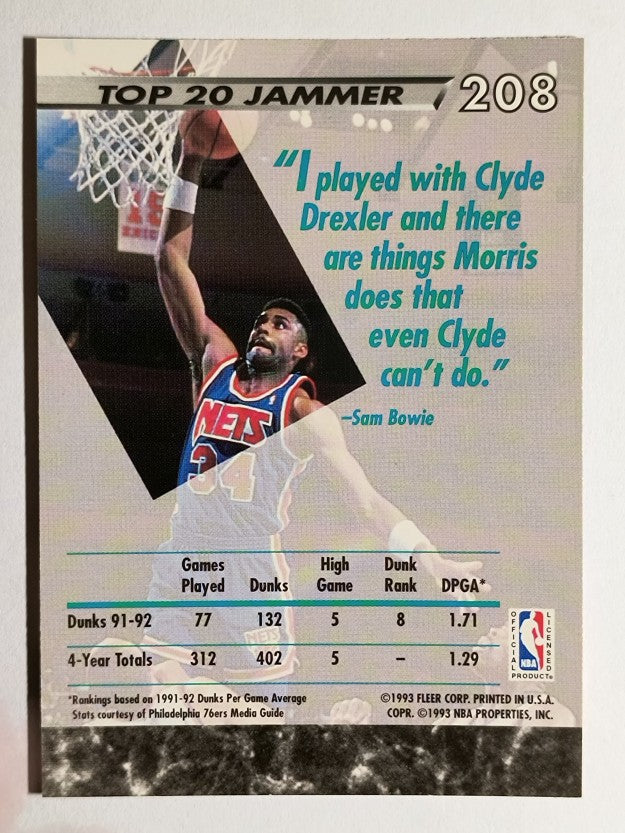 1992-93 Ultra #208 Chris Morris JS