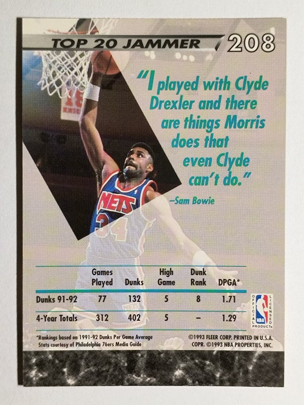1992-93 Ultra #208 Chris Morris JS