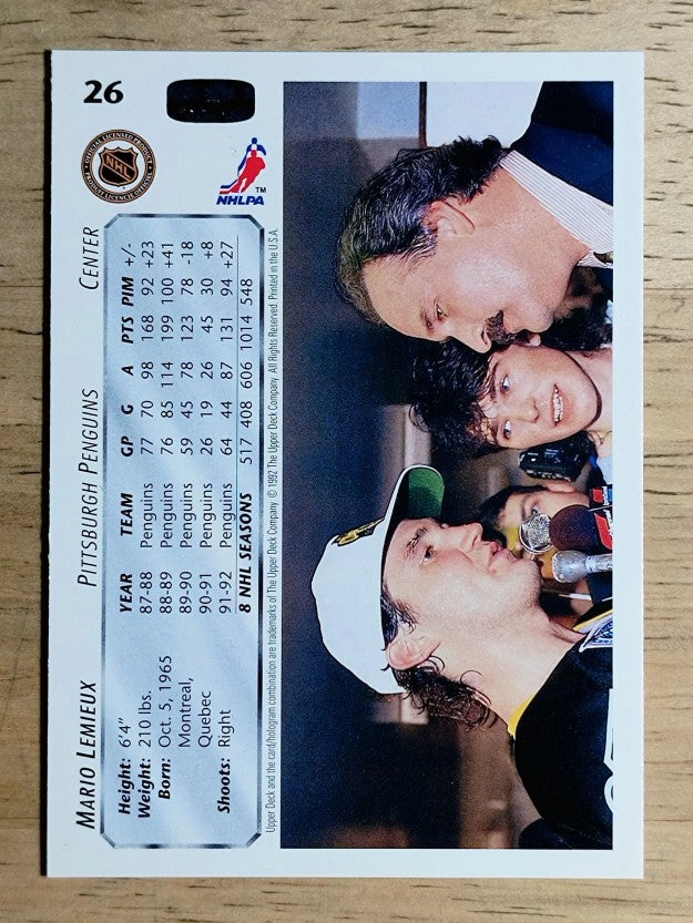 1992-93 Upper Deck #26 Mario Lemieux