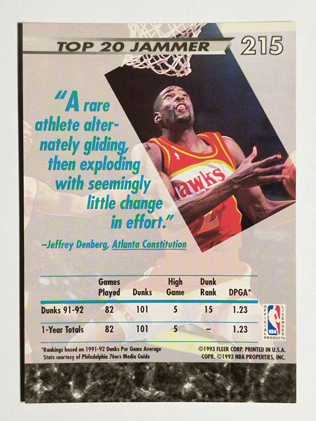 1992-93 Ultra #215 Stacey Augmon JS