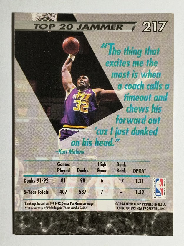 1992-93 Ultra #217 Karl Malone JS